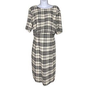 Motherhood Maternity Nursing Dress‎ Women's 3X Black White Plaid Plus Size NEW